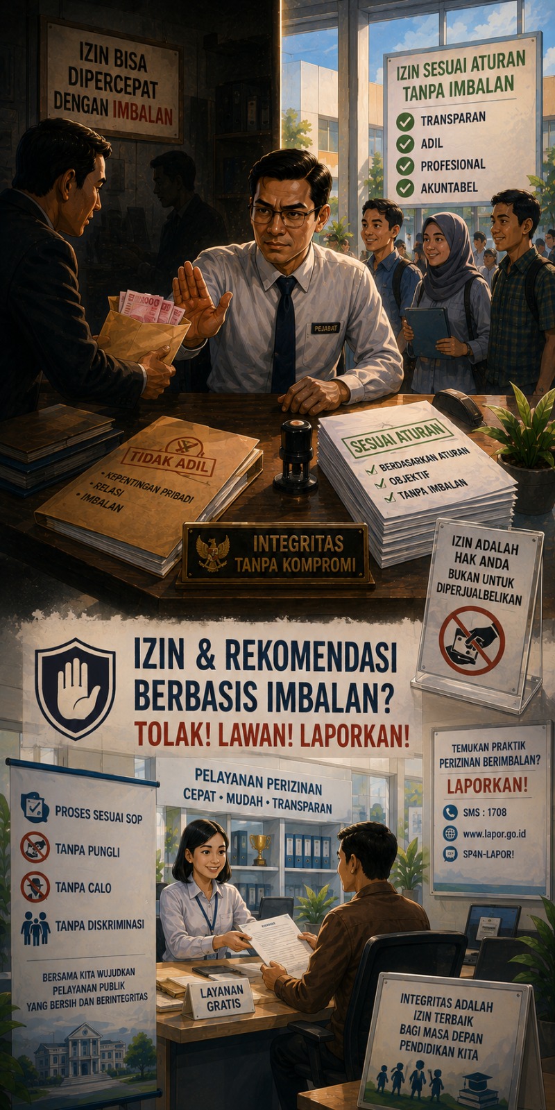 Ilustrasi Izin & Rekomendasi Berbasis Imbalan