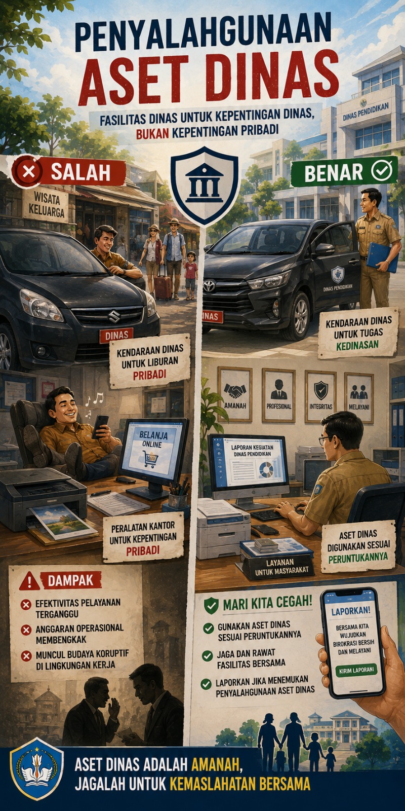 Ilustrasi Penyalahgunaan Aset Dinas