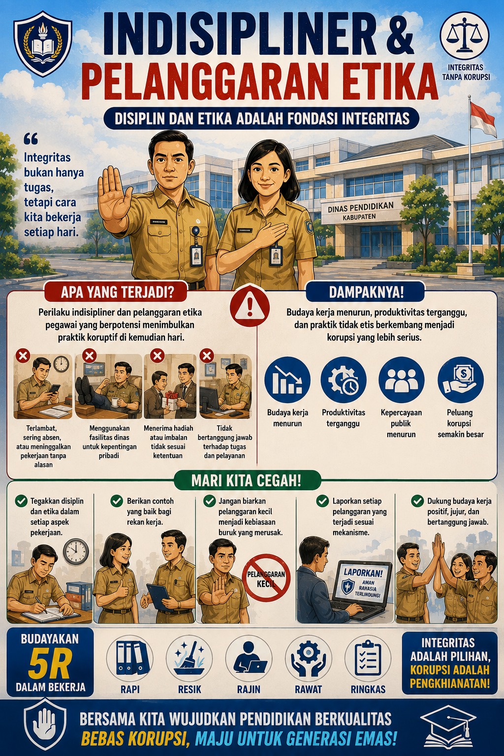 Ilustrasi Indisipliner & Pelanggaran Etika