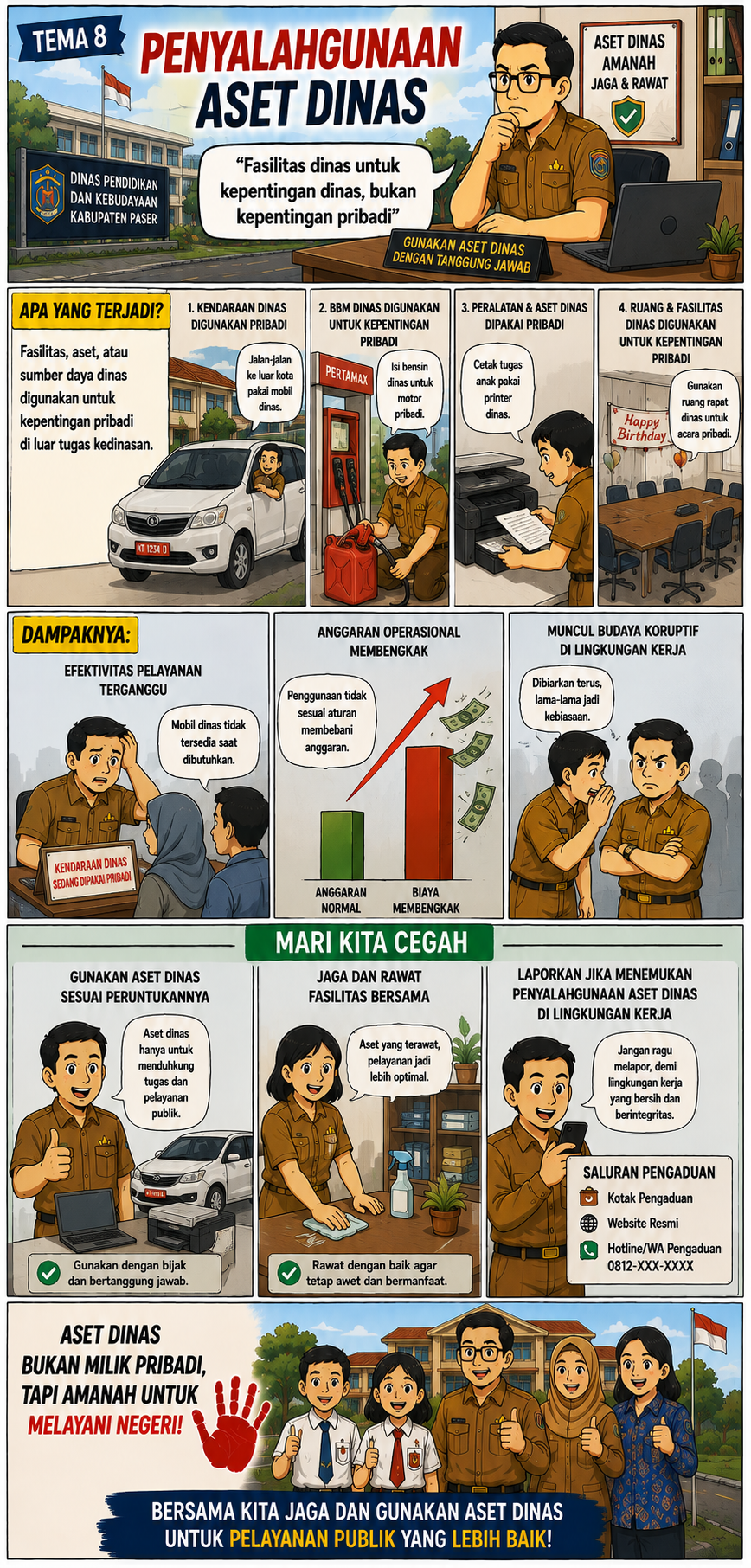 Komik Strip Penyalahgunaan Aset Dinas