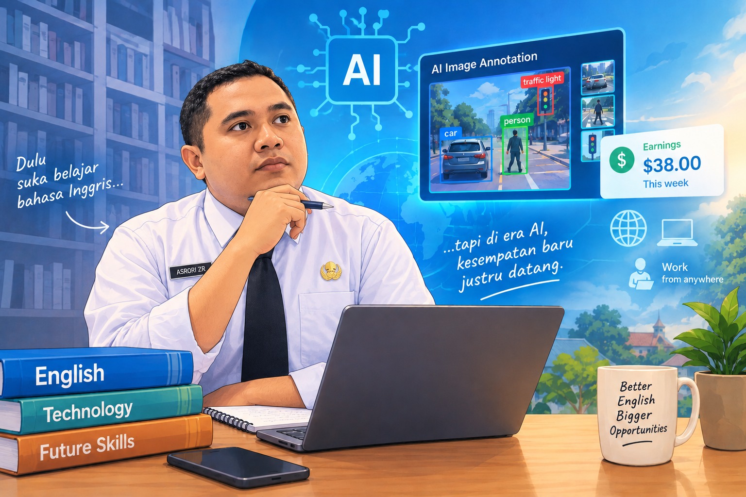 Kecerdasan Buatan dan Transformasi Dunia Kerja: Peran Bahasa Inggris dalam Membuka Peluang Remote Work Overseas